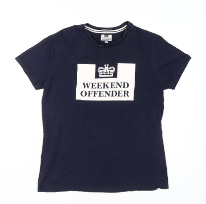 Weekend Offender Men's Blue S Logo T-Shirt