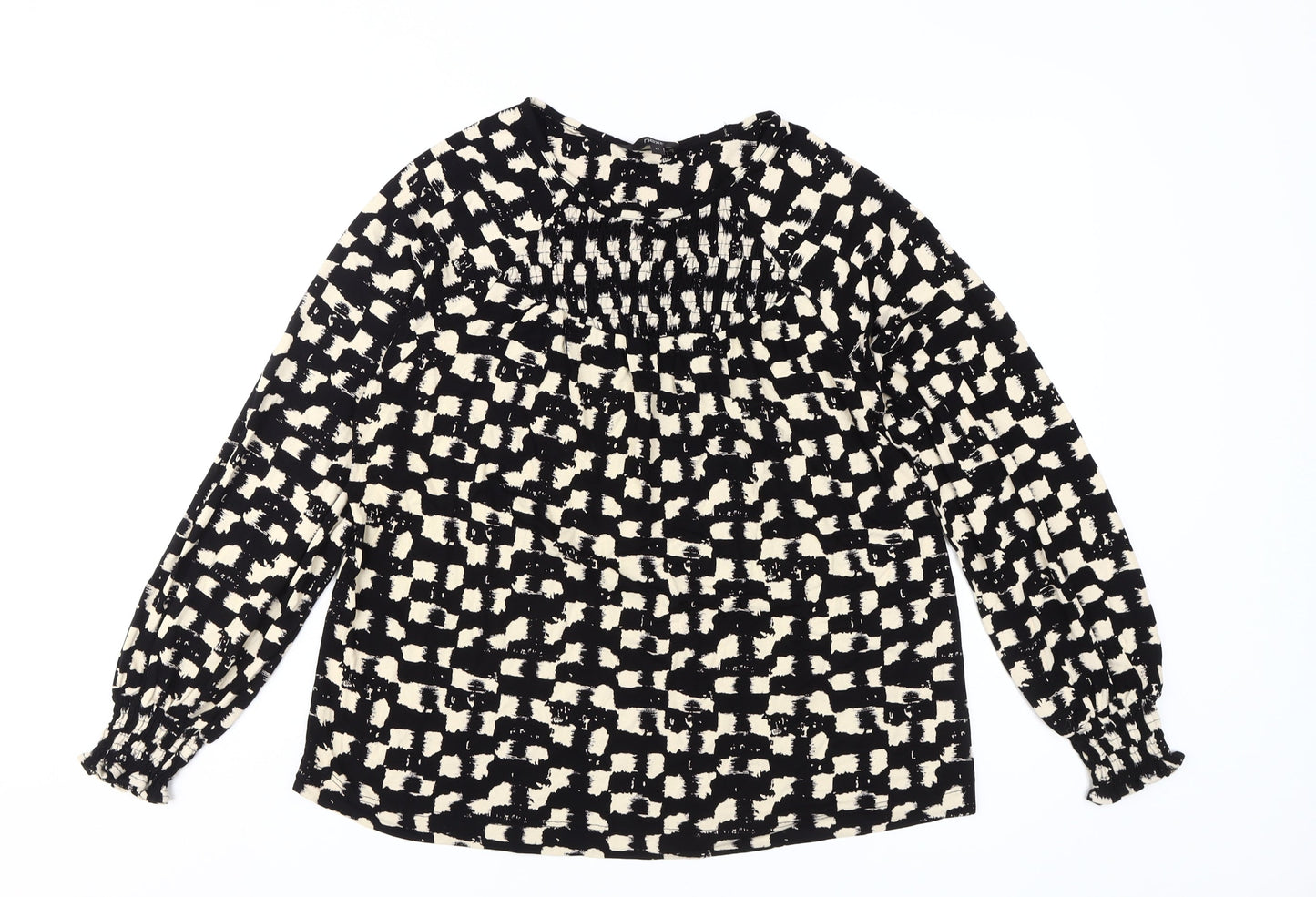 Womens UK Size 14 NEXT Black Tunic Blouse