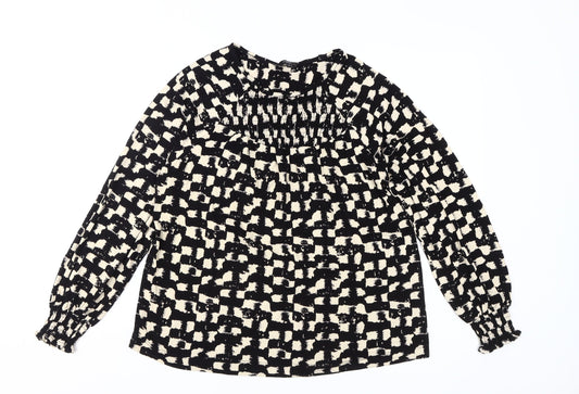 Womens UK Size 14 NEXT Black Tunic Blouse