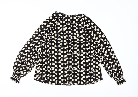 Womens UK Size 14 NEXT Black Tunic Blouse
