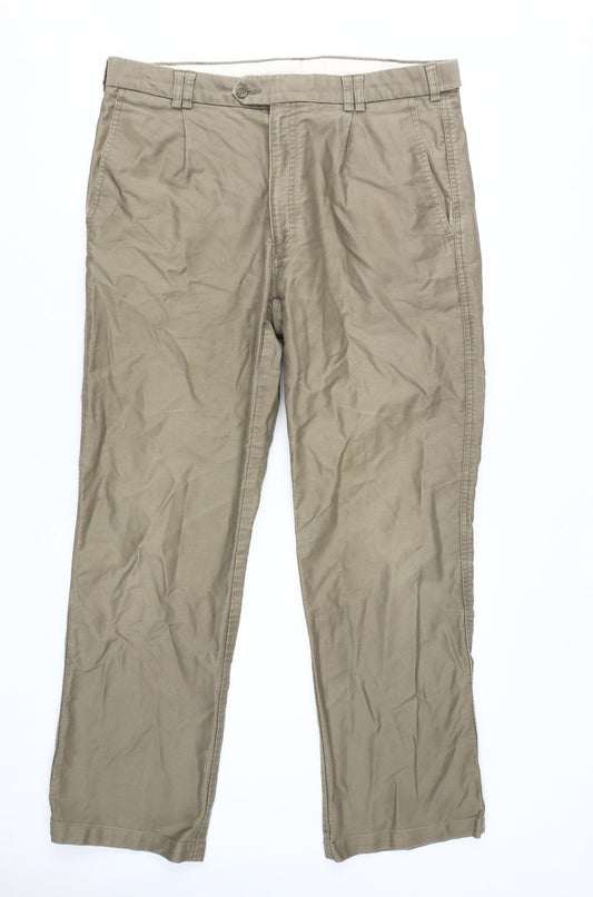 EWM Pure Classics Men's Beige Chino Trousers - Size 36