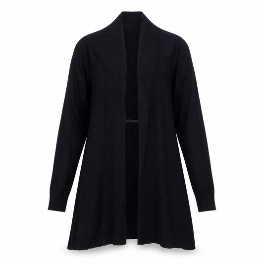 Isle Women's Black Medium Cardigan, Casual Knitwear