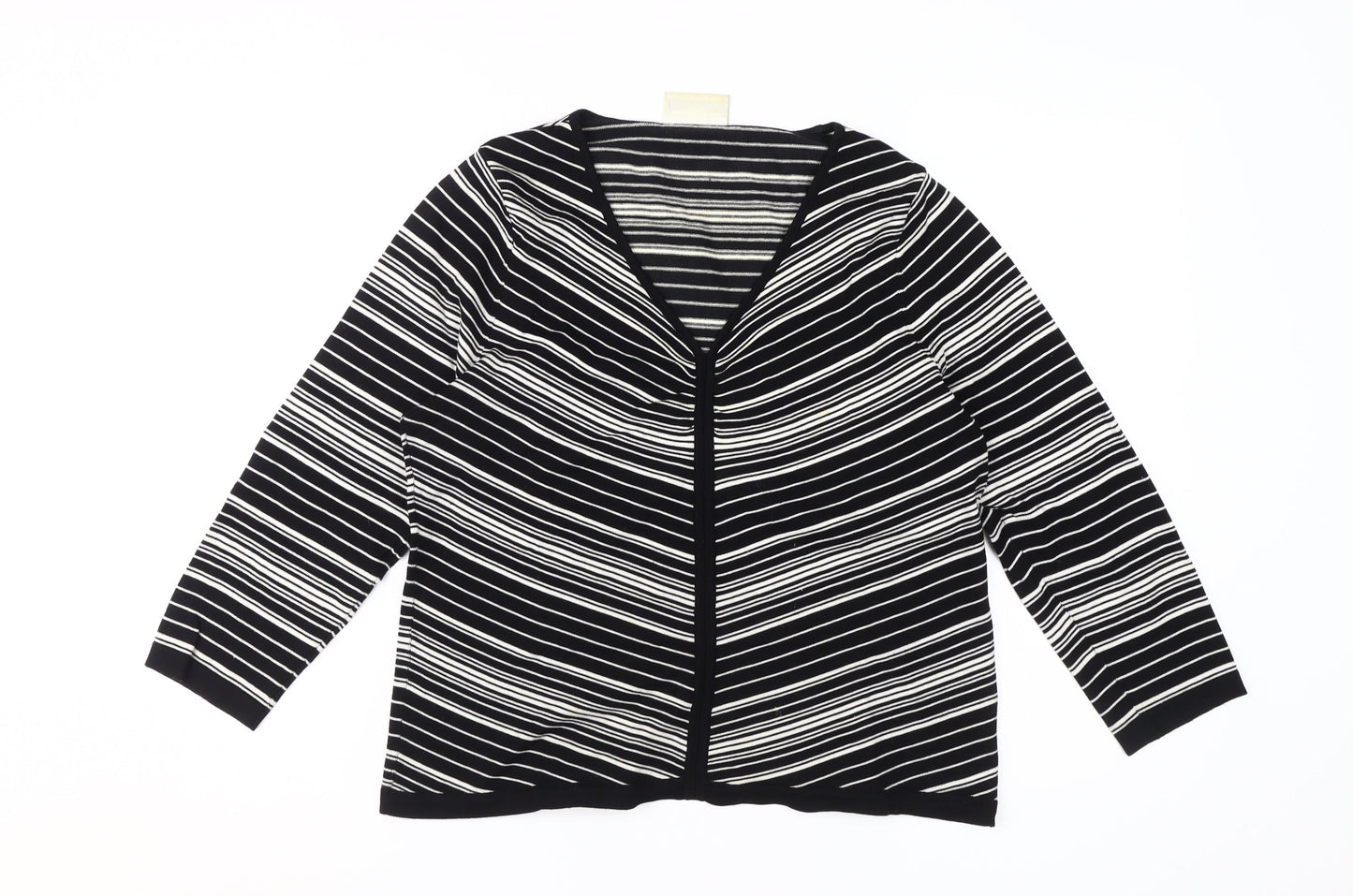 Liz Claiborne Women's Black Striped Knit Blouse M
