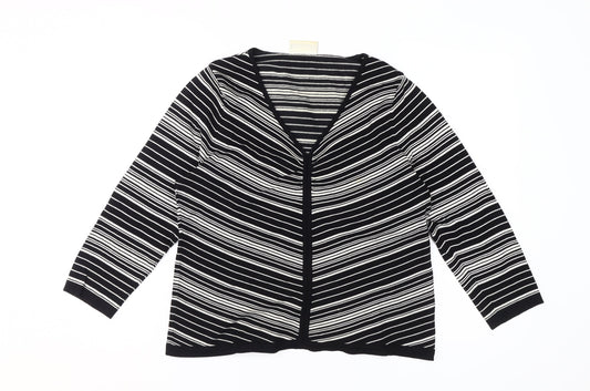 Liz Claiborne Women's Black Striped Knit Blouse M