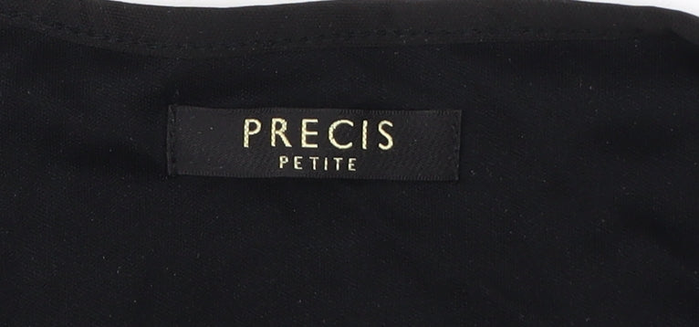 Womens UK Size S Precis Black Basic T-Shirt