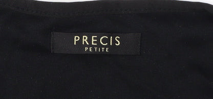 Womens UK Size S Precis Black Basic T-Shirt