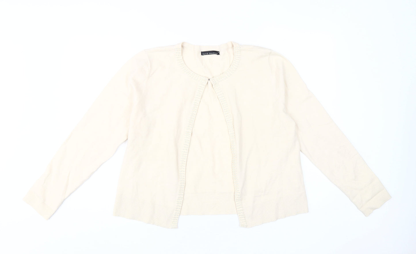 David Emanuel Women's Ivory Cardigan M