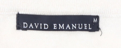 David Emanuel Women's Ivory Cardigan M