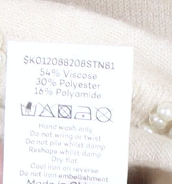 David Emanuel Women's Ivory Cardigan M