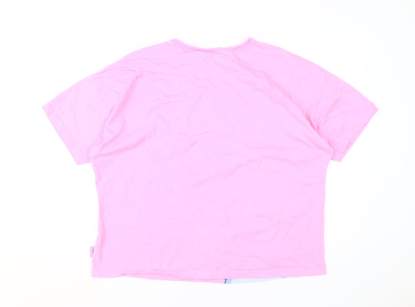 George Stitch Women's Pink T-Shirt L, Casual Cartoon