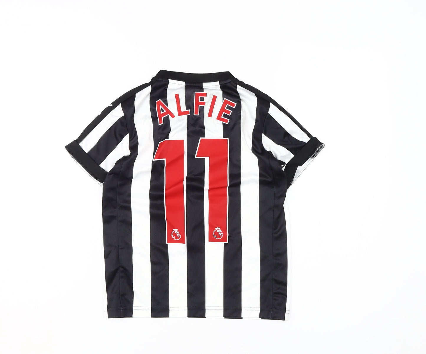 Puma Boys Football Jersey Black White Stripe 9-10 Years