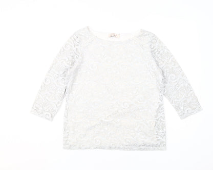 Womens UK Size 10 Marks and Spencer Ivory  Blouse