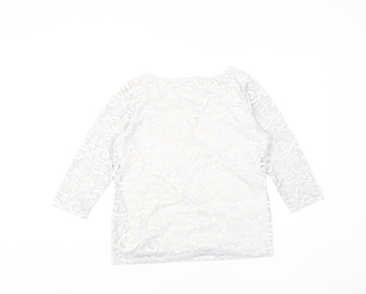 Womens UK Size 10 Marks and Spencer Ivory  Blouse
