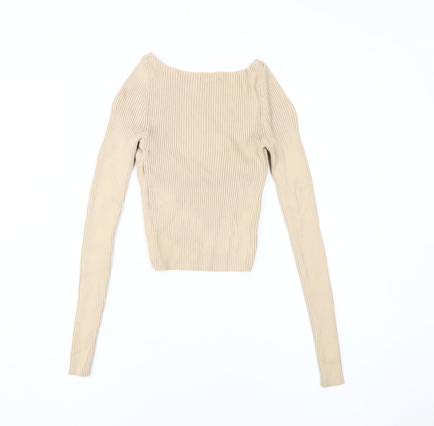 Womens UK Size 6 H&M Beige Wrap Blouse