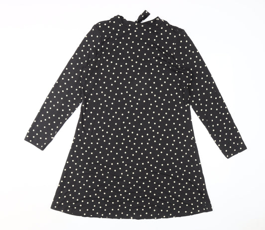 Marks and Spencer Women's Black Polka Dot Shift Dress Size 12
