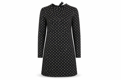 Marks and Spencer Women's Black Polka Dot Shift Dress Size 12