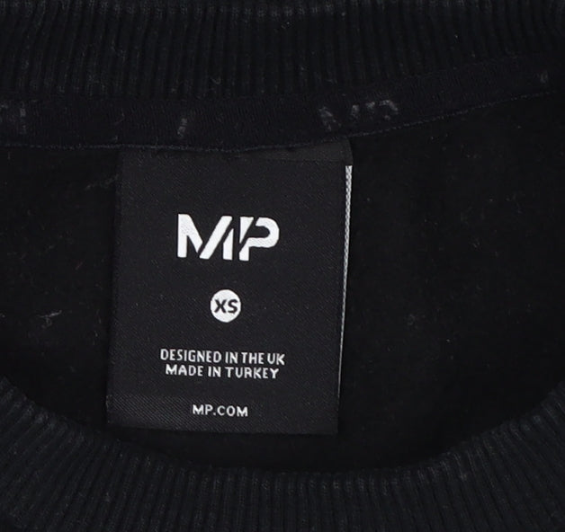 Unisex Adults UK Size XS MP Black Pullover Sweatshirt