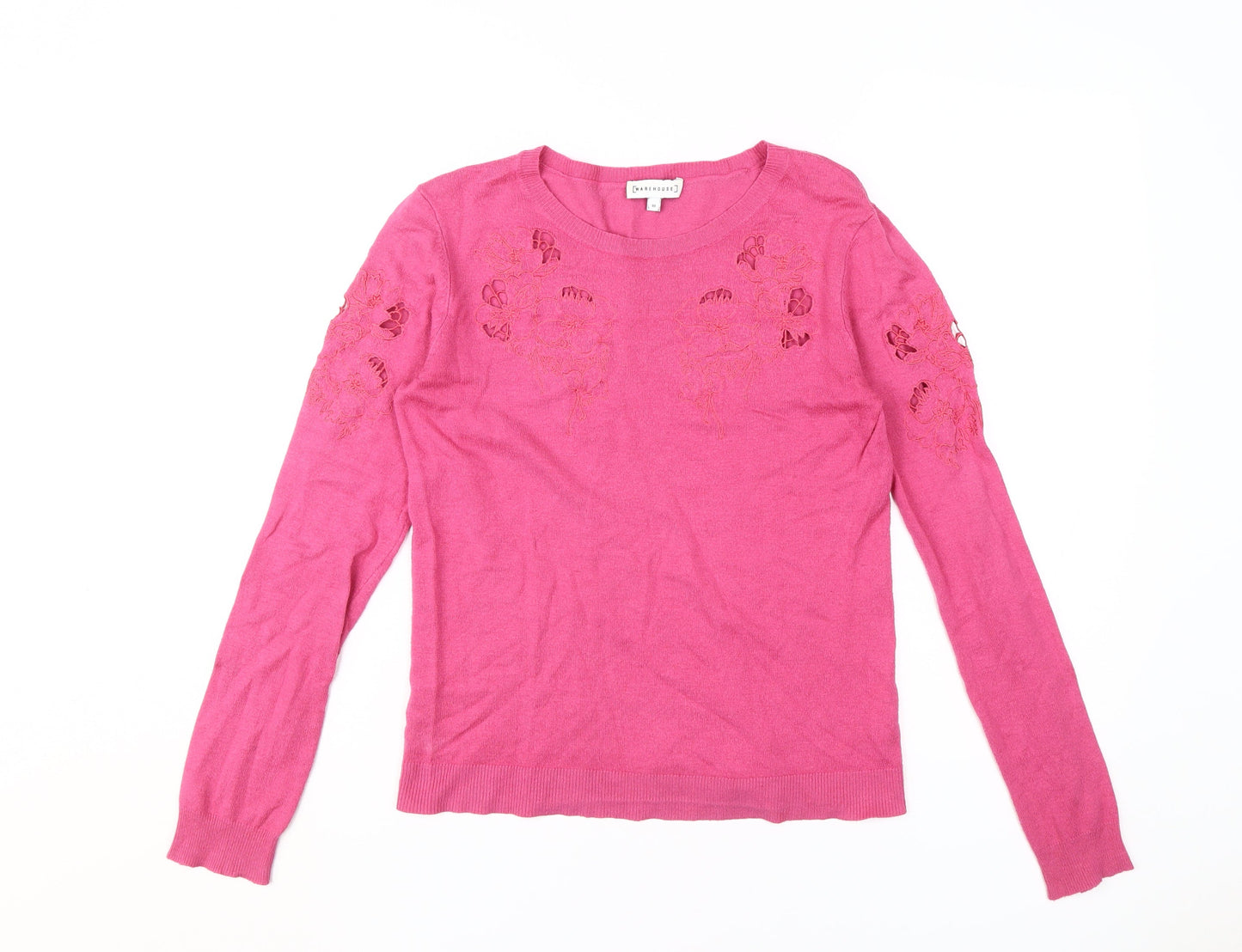 Womens UK Size 10 Warehouse Pink Pullover Jumper