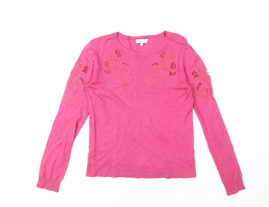 Womens UK Size 10 Warehouse Pink Pullover Jumper