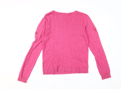 Womens UK Size 10 Warehouse Pink Pullover Jumper