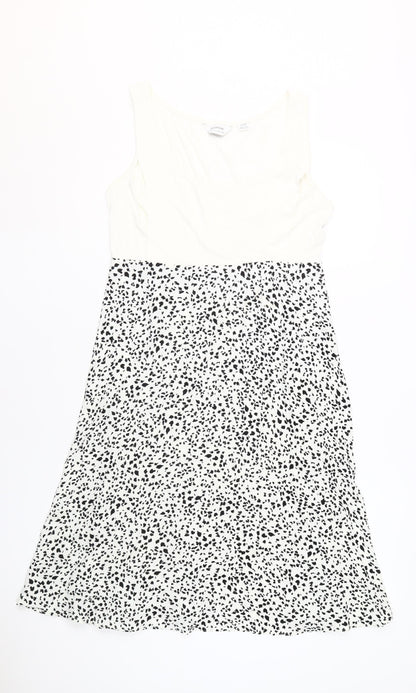 Seraphine Women’s White A-Line Dress, Size 10, Animal Print