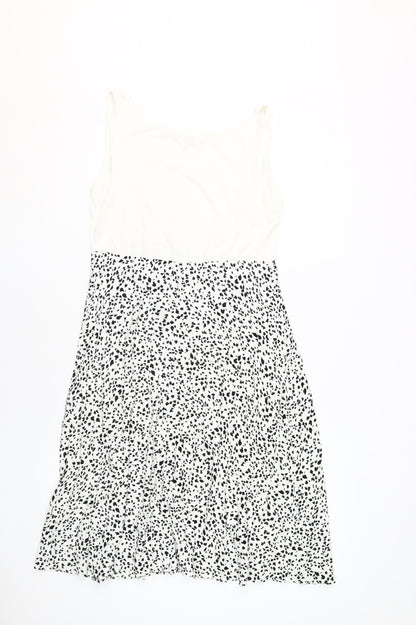 Seraphine Women’s White A-Line Dress, Size 10, Animal Print