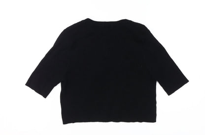 Womens UK Size 10 Seraphine Black Basic Knit