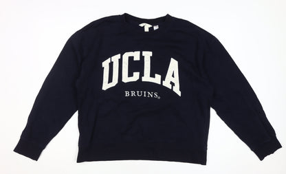 H&M Unisex Adults Black UCLA Pullover Sweatshirt M
