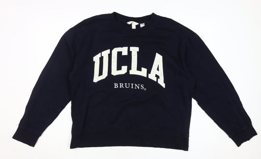 H&M Unisex Adults Black UCLA Pullover Sweatshirt M