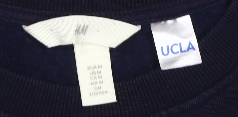 H&M Unisex Adults Black UCLA Pullover Sweatshirt M