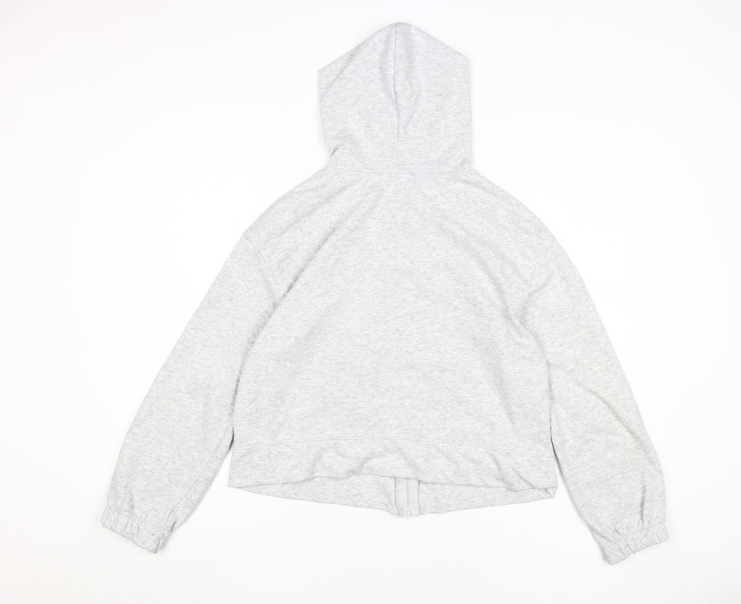 Stradivarius Women's Grey Full Zip Hoodie XS