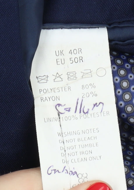 Mens UK Size 40 Cavani Regular Blue Suit Jacket