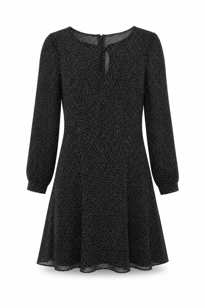 J.Crew Women's Black Polka Dot A-Line Dress Size 4
