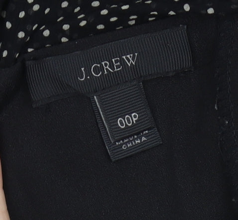 J.Crew Women's Black Polka Dot A-Line Dress Size 4