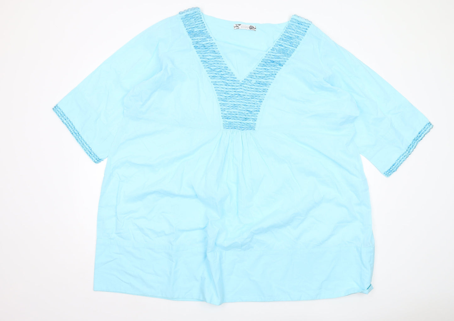 Womens UK Size 28 Joanna Hope Blue  Blouse