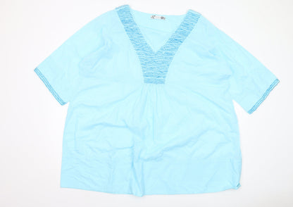 Womens UK Size 28 Joanna Hope Blue  Blouse