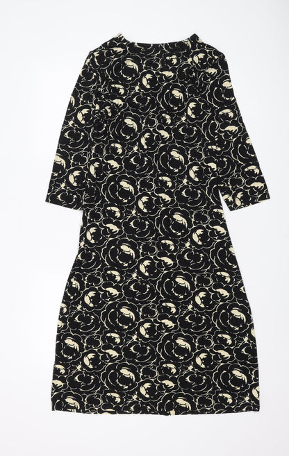 L.K. Bennett Women's Black Floral Shift Dress