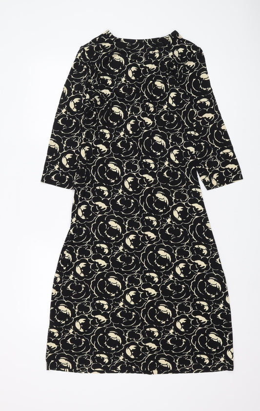 L.K. Bennett Women's Black Floral Shift Dress