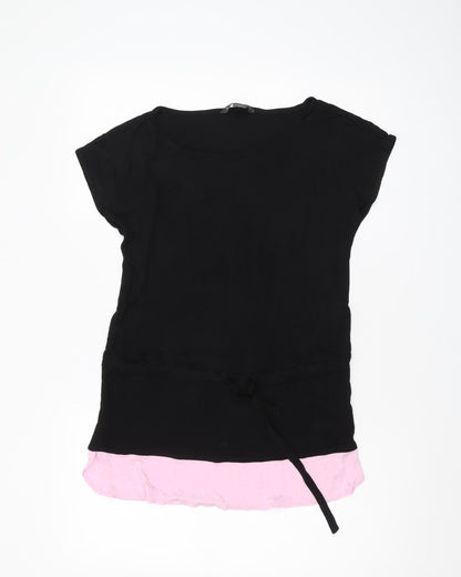 Womens UK Size S Armani Exchange Black Basic Tunic