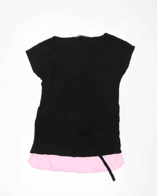 Womens UK Size S Armani Exchange Black Basic Tunic