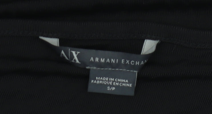 Womens UK Size S Armani Exchange Black Basic Tunic