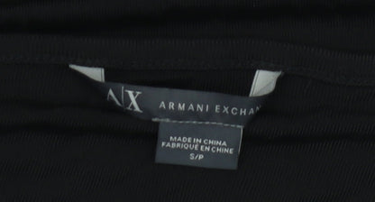 Womens UK Size S Armani Exchange Black Basic Tunic