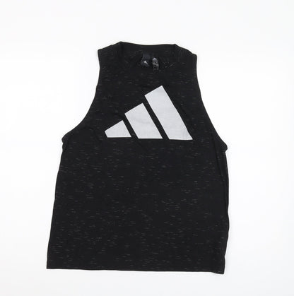 Unisex Adults UK Size S adidas Black Basic Tank