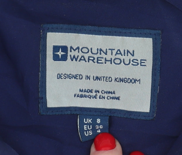Mountain Warehouse Women's Blue Jacket Size 8 Waterproof