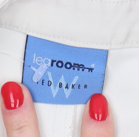 Womens UK Size 4 Ted Baker Regular Fit Business Casual Beige Trousers