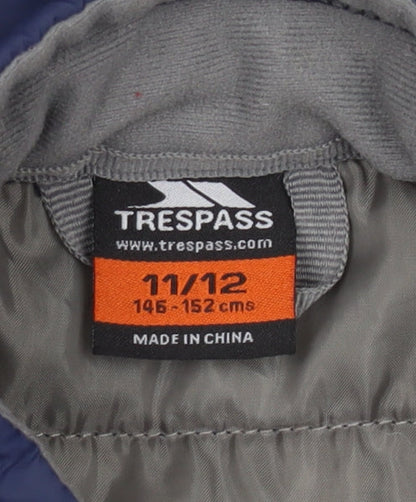 Trespass Boys Blue Puffer Jacket 11-12 Years Winter Coat