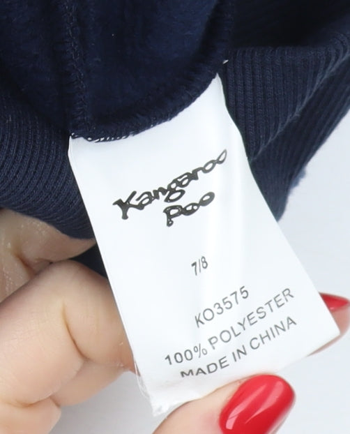 Kangaroo Poo Boys Blue Pullover Hoodie, Size 7-8 Years