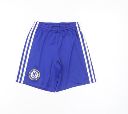 Adidas Boys Blue Athletic Shorts 9-10 Years Football Style