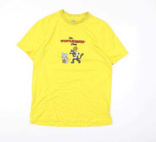 The Simpsons Men's Yellow Itchy & Scratchy T-Shirt - Size S