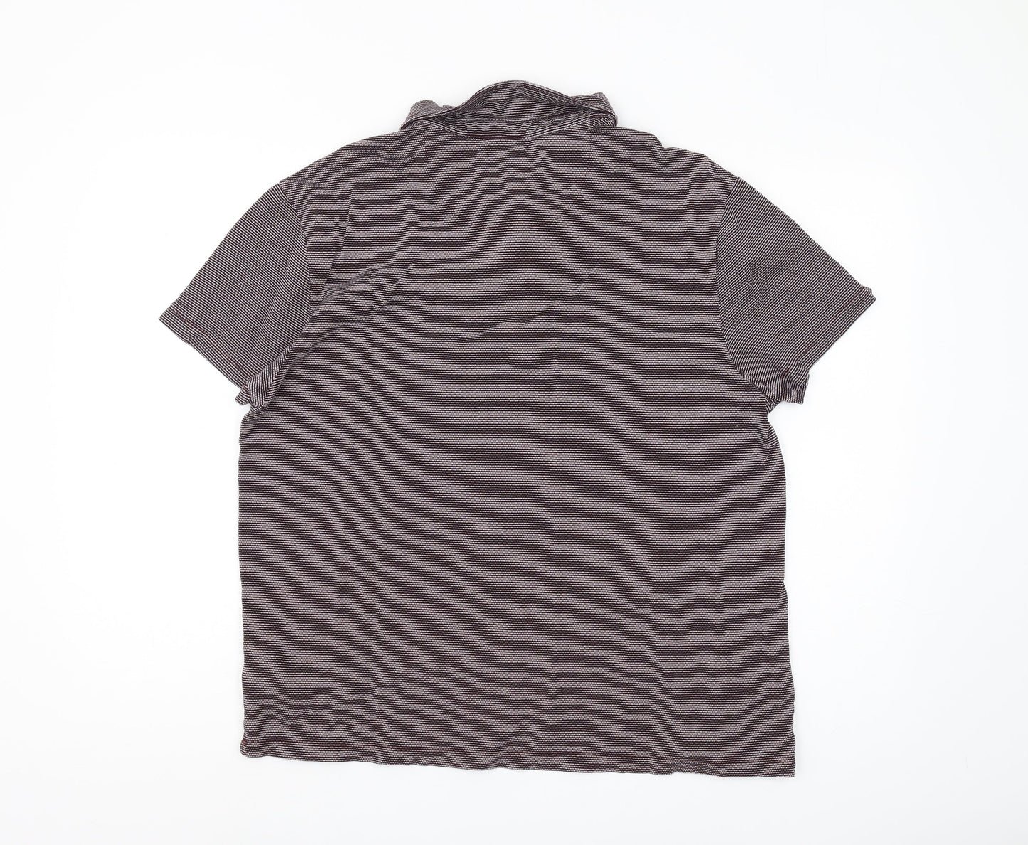 Jasper Conran Men's Purple Striped Polo Shirt - L